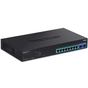 TRENDnet TPE-1021WS 10-Port Managed Gigabit Ethernet PoE+ Switch, 2x SFP ports, rack mountable